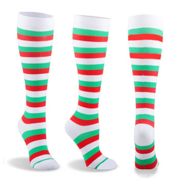 Stripe style running travel athletic 20 30 compression stockings for unisex